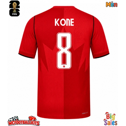 Canada Ismael Kone #8 Replica Home Stadium Shirt World Cup 2026 Short Sleeve